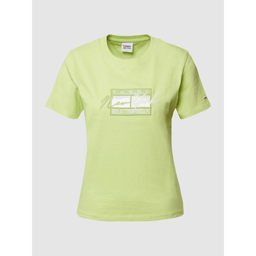 T-shirt z detalem z logo Tommy Jeans XL promocyjna cena Peek&Cloppenburg 