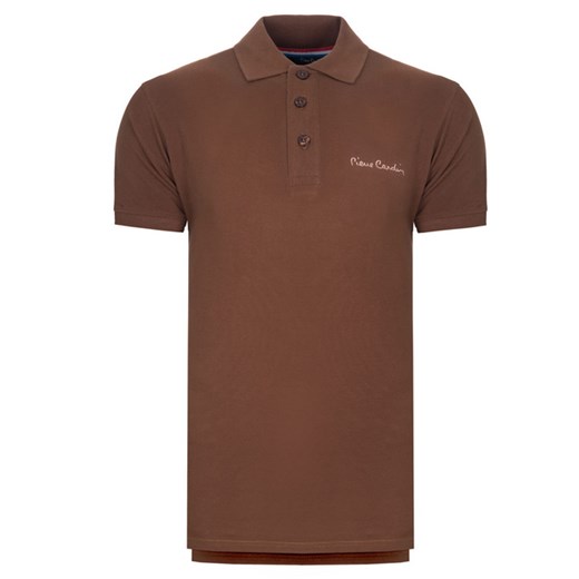 Koszulka Polo Pierre Cardin Custom Fit Brown ze sklepu dewear.pl w kategorii T-shirty męskie - zdjęcie 136751802