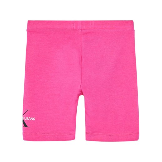 Calvin Klein Jeans Szorty materiałowe Monogram Cycling IG0IG00861 Różowy Regular 14Y promocja MODIVO