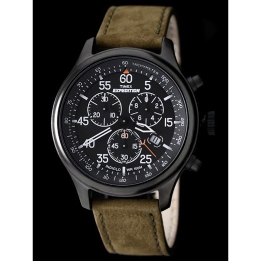 Zegarek męski TIMEX EXPEDITION T49938 (zt036a) zegarki-cc zielony analogowy