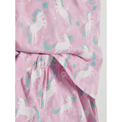 Reserved - Dwuczęściowa piżama w jednorożce - Fioletowy Reserved 122/128 Reserved