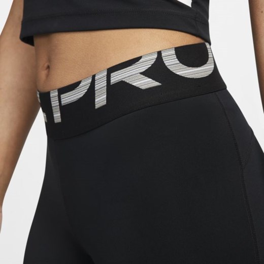 Damskie legginsy treningowe ze średnim stanem i grafiką Nike Pro Dri-FIT - Czerń Nike XS Nike poland