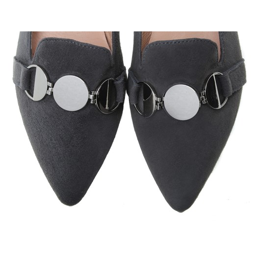 BALERINY LORDSY SKÓRZANE W GRAFITOWYM ZAMSZU 06/15 (36) Lafemmeshoes 40 lafemmeshoes.pl