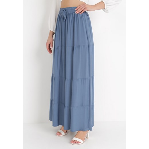 Niebieska Spódnica Amalthea ze sklepu Born2be Odzież w kategorii Spódnice - zdjęcie 136863864