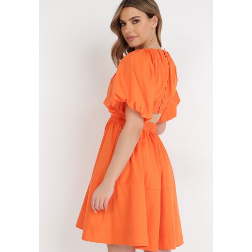 Pomarańczowa Sukienka Egyle M Born2be Odzież
