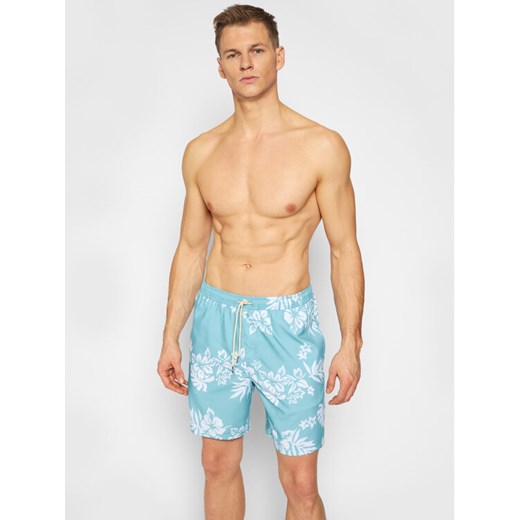 Quiksilver Szorty kąpielowe Floral Feelings 18" EQMJV03059 Niebieski Regular Fit Quiksilver L okazyjna cena MODIVO