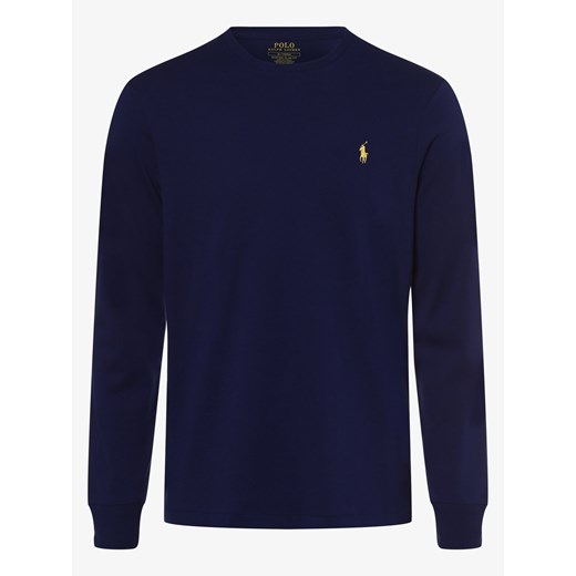 Polo Ralph Lauren - Męska koszulka z długim rękawem – Custom Slim Fit, niebieski Polo Ralph Lauren L okazyjna cena vangraaf
