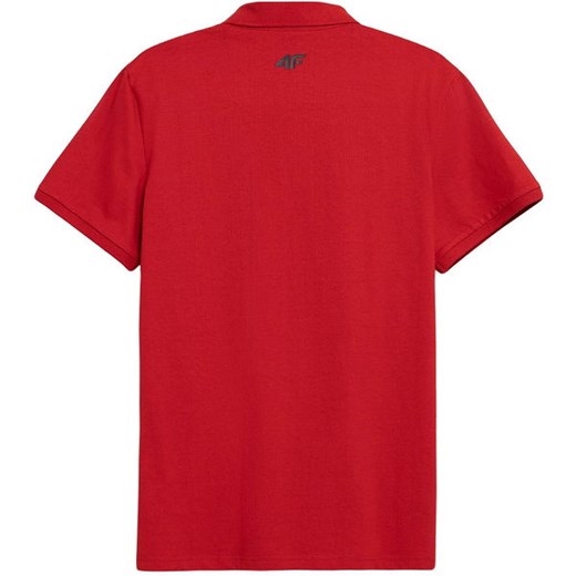 Czerwony t-shirt męski 4F z krótkim rękawem 