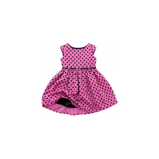 Elegancka i urocza sukienka w groszki 62 - 146 Rozalia róż blumore-pl rozowy elegancki