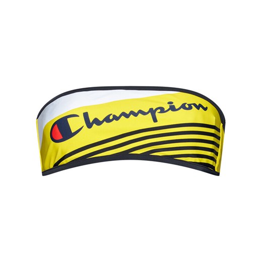Champion Góra od bikini Graphic Stripe Logo 112937 Żółty Champion S MODIVO wyprzedaż