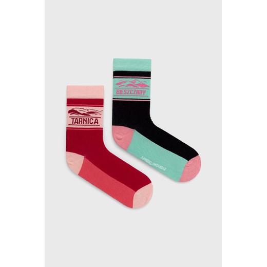 Skarpetki damskie z motywem Bieszczad (2-pack) multicolor Medicine 36/38,39/41 wearmedicine okazja
