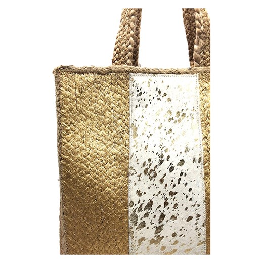 Shopper bag w kolorze złotym - 34 x 43 cm Inka Brand onesize Limango Polska okazja