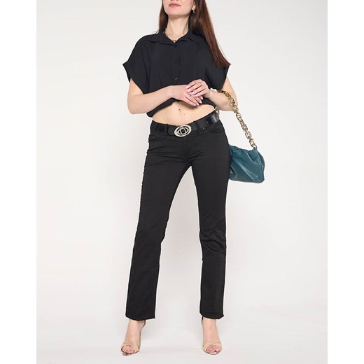 Jeansy czarne damskie rurki z niskim stanem- Odzież Royalfashion.pl S - 36 royalfashion.pl