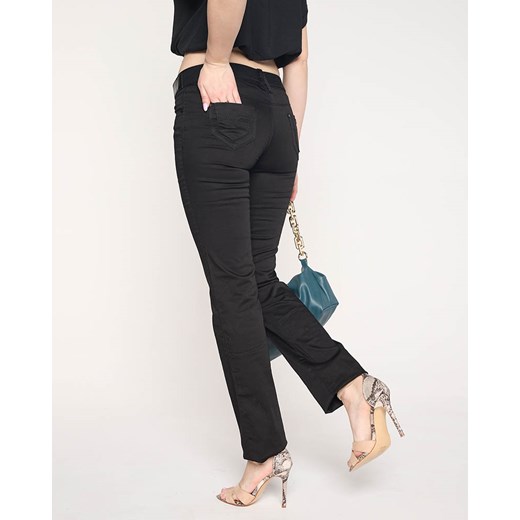 Jeansy czarne damskie rurki z niskim stanem- Odzież Royalfashion.pl XXS - 32 royalfashion.pl