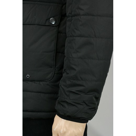 Męska klasyczna kurtka zimowa Tommy Petersen KUGSFKOSBLACK jegoszafa-pl czarny guziki