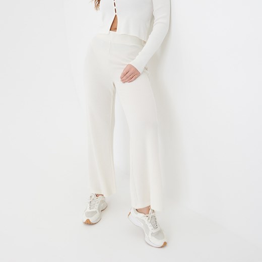 Sinsay - Spodnie flare high waist - Kremowy Sinsay XL Sinsay