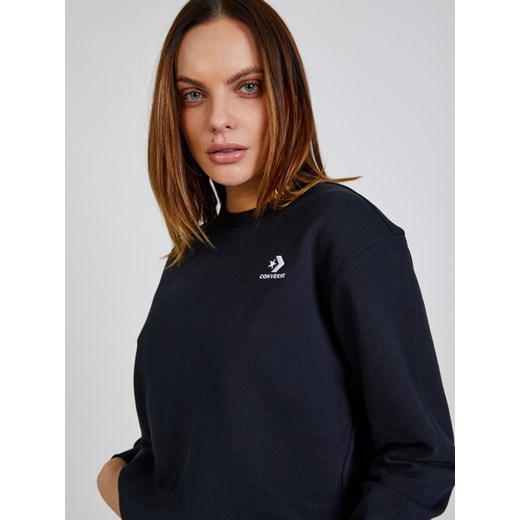 Converse Embroidered French Terry Crew Bluza Czarny Converse XS okazja BIBLOO