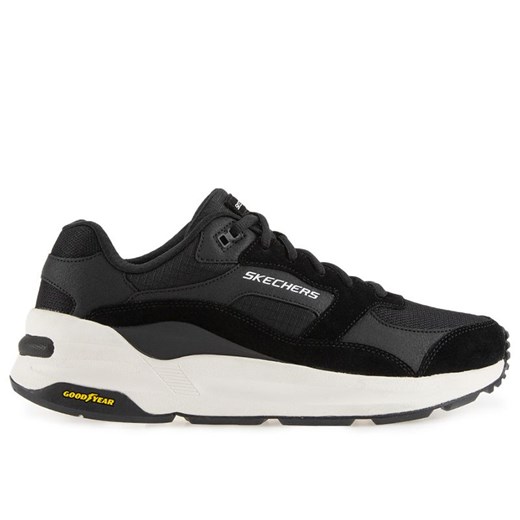 Buty sportowe męskie Skechers zamszowe czarne sznurowane
