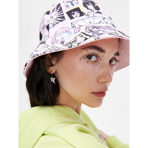 Cropp - Kapelusz bucket hat z motywem mangi - Wielobarwny Cropp Uniwersalny Cropp