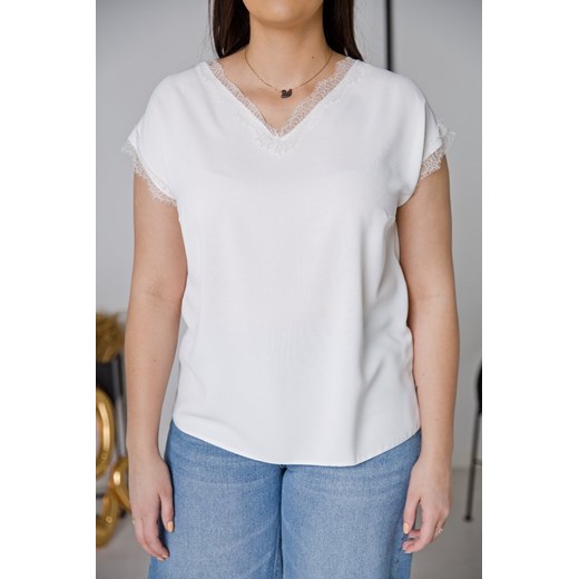 Biała Bluzka LENA Plus Size 48 TONO