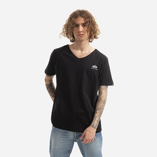 Koszulka męska Alpha Industries Basic V-Neck Tee Small Logo 106513 03 * Marka Niezdefiniowana XXL sneakerstudio.pl