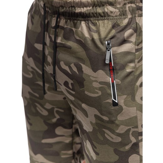 Khaki dresowe krótkie spodenki moro męskie Denley JX701 XL Denley promocyjna cena
