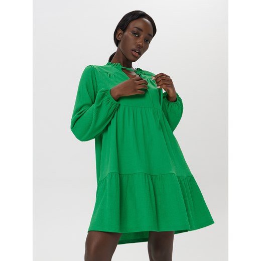 Sinsay - Sukienka mini babydoll - Wielobarwny Sinsay M Sinsay