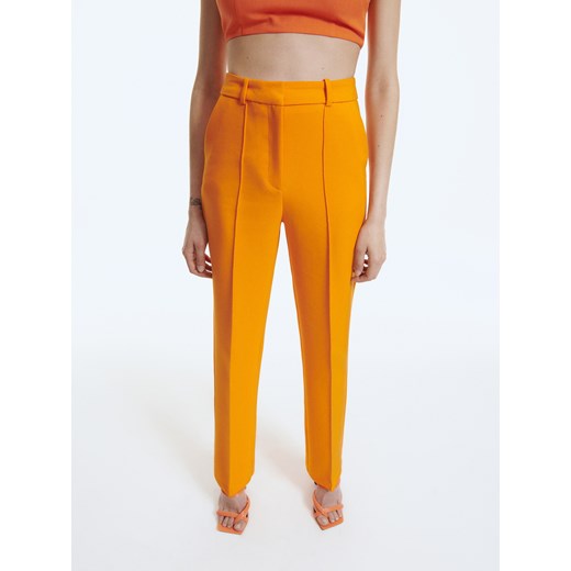 Reserved - Eleganckie spodnie z kantem - Pomarańczowy Reserved L Reserved