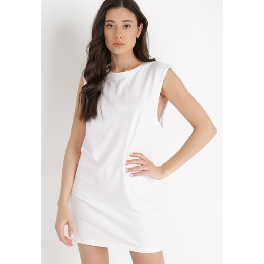 Biała Sukienka Nemeope ze sklepu Born2be Odzież w kategorii Sukienki - zdjęcie 137220004