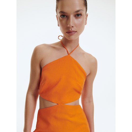 Reserved - Sukienka z wycięciami - Pomarańczowy Reserved S Reserved