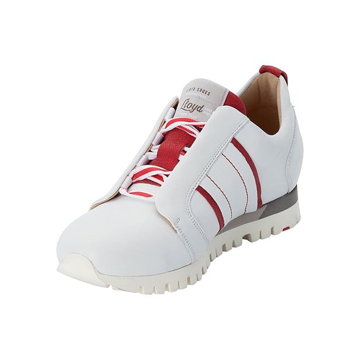 Skórzane sneakersy w kolorze biało-czerwonym Lloyd 38,5 okazyjna cena Limango Polska