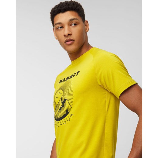 Mammut t-shirt męski żółty z krótkimi rękawami 