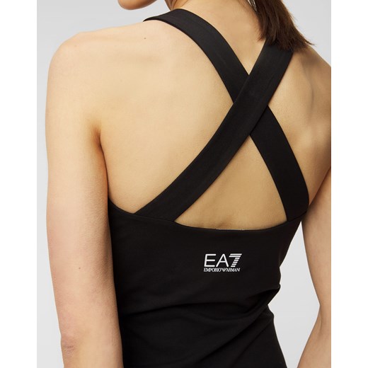 Sukienka czarna Emporio Armani z napisem z tkaniny