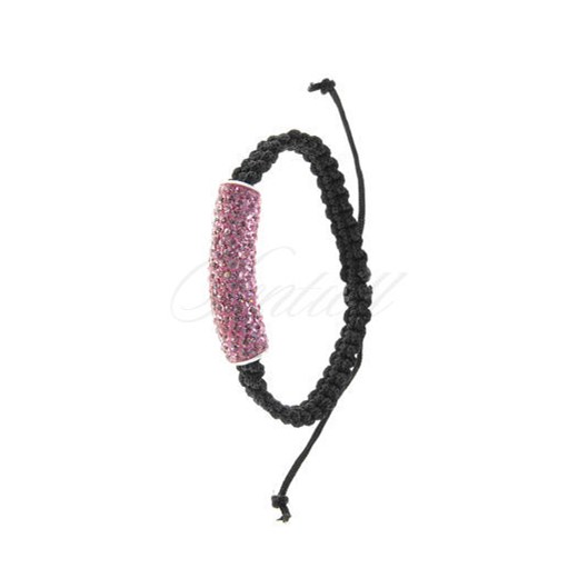Bransoletka sznurkowa pr.925 różowa tuba e-sentiell-com bialy Bransoletki