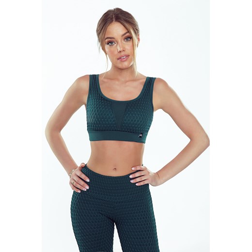 Stanik sportowy SPORTS BRA IMPULSE : Kolor - Ciemny zielony, Rozmiar - S Rough Radical L promocyjna cena ROUGH RADICAL