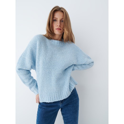 Mohito - Sweter z wełną - Niebieski Mohito XL okazja Mohito
