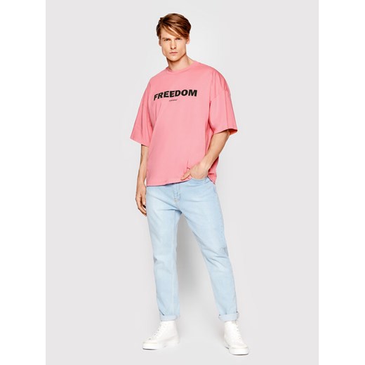 Americanos T-Shirt Unisex Brooklyn Heavy Jersey Różowy Oversize Americanos S MODIVO