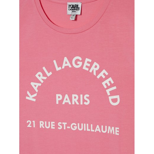 KARL LAGERFELD T-Shirt Z15T59 D Różowy Regular Fit Karl Lagerfeld 14Y okazja MODIVO
