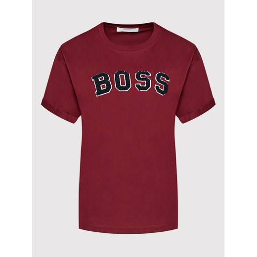 Boss T-Shirt C_Evarsy 50457984 Bordowy Regular Fit M okazyjna cena MODIVO