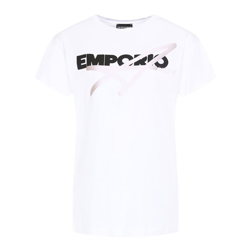 Emporio Armani T-Shirt 3H2T7P 2J30Z 0100 Biały Regular Fit Emporio Armani 44 okazyjna cena MODIVO