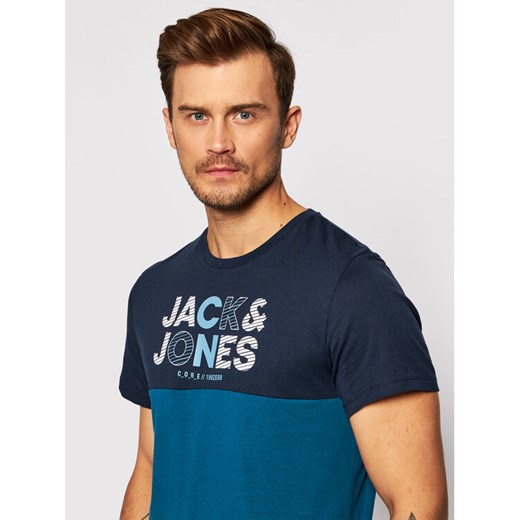 Jack&Jones T-Shirt Steve 12197411 Granatowy Regular Fit L okazyjna cena MODIVO
