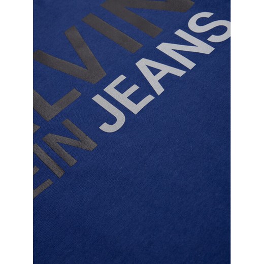 Calvin Klein Jeans T-Shirt Stamp Logo IB0IB00348 Granatowy Regular Fit 8 okazyjna cena MODIVO