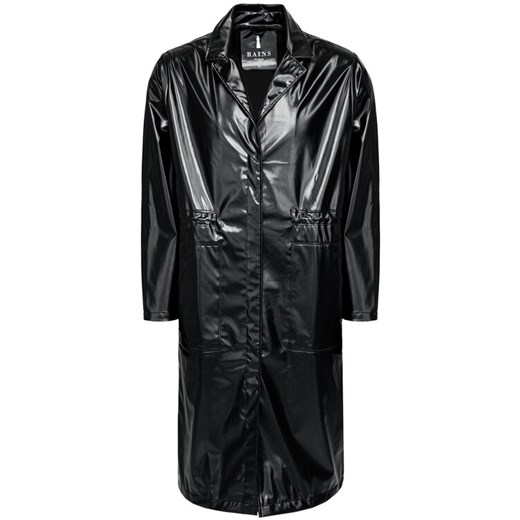 Rains Płaszcz przejściowy String 1835 Czarny Regular Fit Rains S_M okazja MODIVO