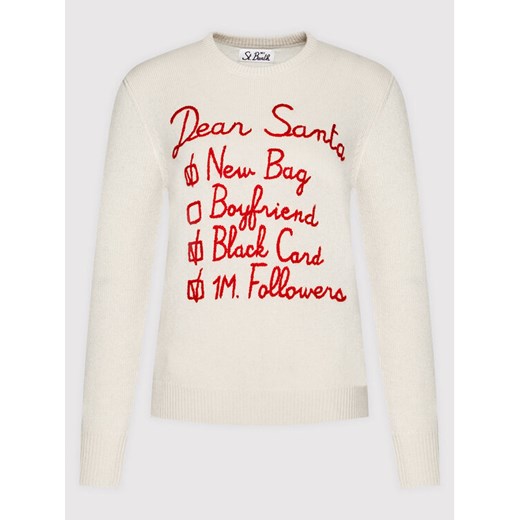 MC2 Saint Barth Sweter New Queen QUE0010 EMLS10 Biały Regular Fit Mc2 Saint Barth L okazja MODIVO