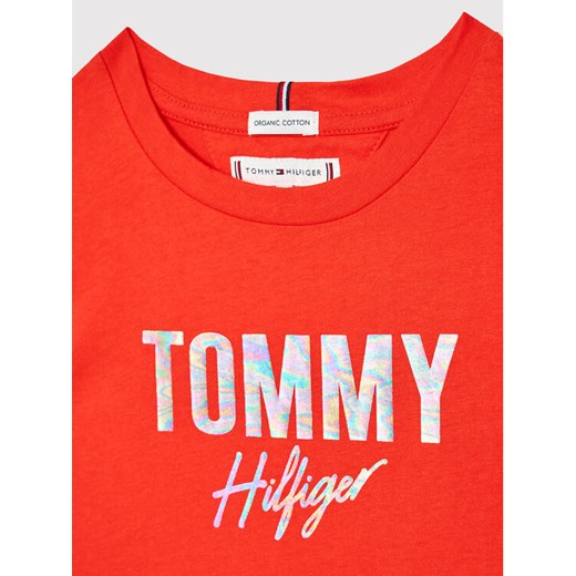 Tommy Hilfiger T-Shirt Script KG0KG05700 D Pomarańczowy Regular Fit Tommy Hilfiger 14 promocyjna cena MODIVO