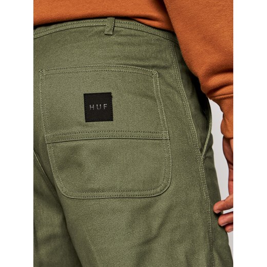 HUF Spodnie materiałowe Boyd PT00161 Zielony Oversize Huf 32 promocyjna cena MODIVO