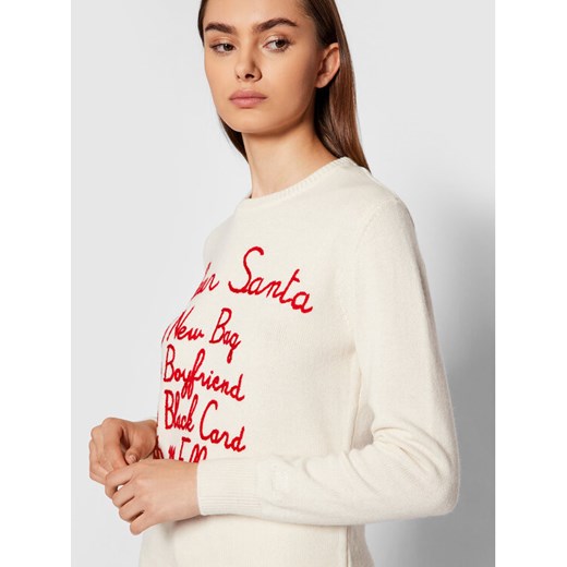 MC2 Saint Barth Sweter New Queen QUE0010 EMLS10 Biały Regular Fit Mc2 Saint Barth S okazja MODIVO