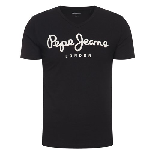 Pepe Jeans T-Shirt Original Stretch V PM500373 Czarny Slim Fit Pepe Jeans S okazja MODIVO