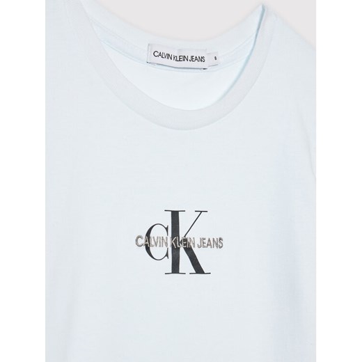 Calvin Klein Jeans T-Shirt Micro Monogram IG0IG01221 Biały Regular Fit 12Y MODIVO wyprzedaż
