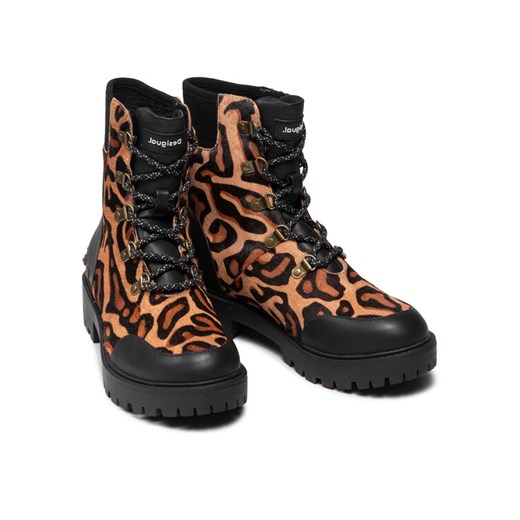 Desigual Botki Shoes Biker Leopard 21WSTL02 Brązowy Desigual 40 MODIVO